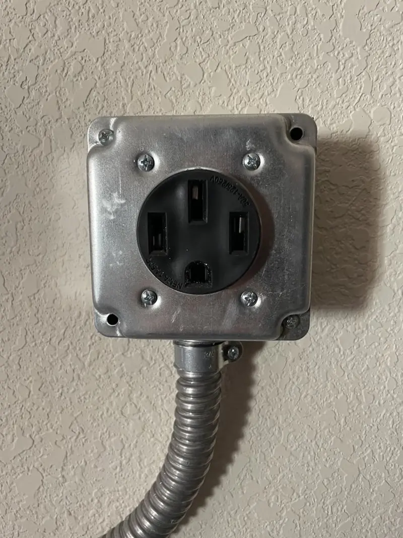 NEMA 14-50 outlet installed for Smart Home Electrical in Flower Mound